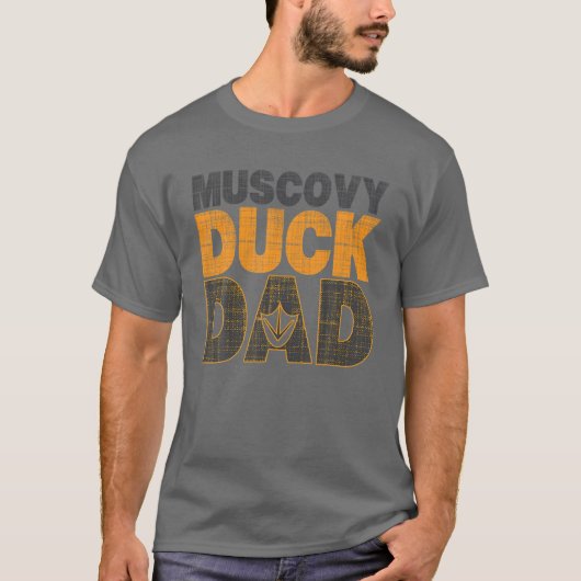 Mannen Barbarij Duck DAD Muscovy Duck Lover T-shirt (Voorkant)