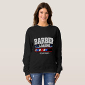 Mannen Barber Loading Gelieve te wachten haar Trui (Voorkant volledig)