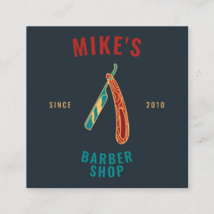  mannen barberwinkel - haringhaai vierkante visitekaartje