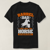 Mannen Barrel Dad Barrel Racing Rodeo Horse Racer  T-shirt (Design voorkant)
