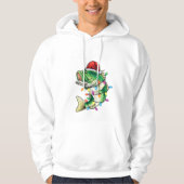 Mannen bas Vist Kerstmis Hoodie (Voorkant)