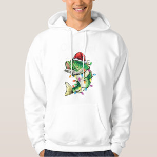 Mannen bas Vist Kerstmis Hoodie