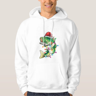 Mannen bas Vist Kerstmis Hoodie