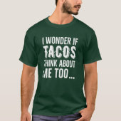 Mannen basale donkere T-Shirt-tacos denking T-shirt (Voorkant)