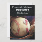 Mannen Baseball Birthday Kaart (Voorkant)