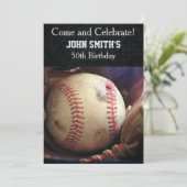 Mannen Baseball Birthday Kaart (Staand voorkant)