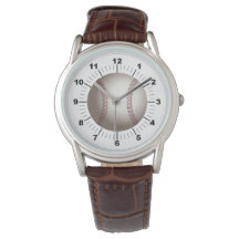 Mannen Baseball Classic Bruin Lederen Horloge