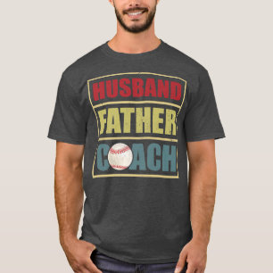 Mannen Baseball Husband Father Coach Basebal T-shirt