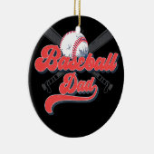 Mannen Baseball Papa voor Mannen Proud Baseball Pa Keramisch Ornament (Rechts)