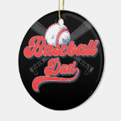 Mannen Baseball Papa voor Mannen Proud Baseball Pa Keramisch Ornament (Links)