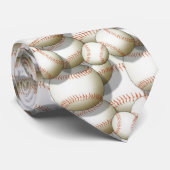 Mannen Baseball Stropdas (Opgerold)