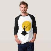 Mannen Basic 3/4 Sleeve Raglan T-Shirt (Voorkant volledig)
