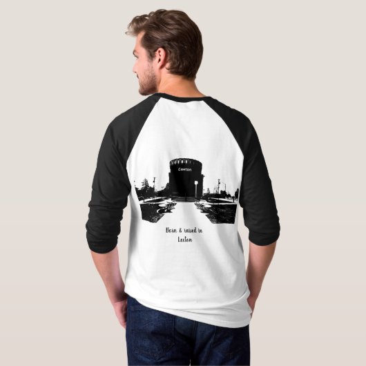 Mannen Basic 3/4 Sleeve Raglan T-Shirt (Achterkant volledig)