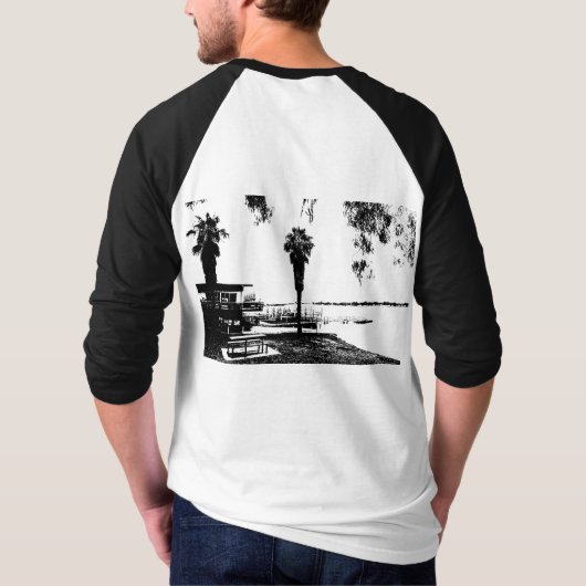 Mannen Basic 3/4 Sleeve Raglan T-Shirt (Achterkant)