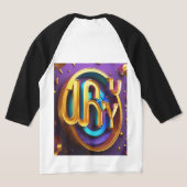 Mannen Basic 3/4 Sleeve Raglan T-Shirt (Laag Achter)