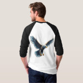 Mannen Basic 3/4 Sleeve Raglan T-Shirt (Achterkant volledig)