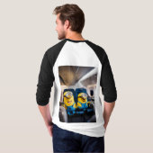 Mannen Basic 3/4 Sleeve Raglan T-shirt: Comfortabe T-shirt (Achterkant volledig)