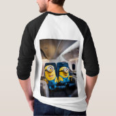 Mannen Basic 3/4 Sleeve Raglan T-shirt: Comfortabe T-shirt (Achterkant)