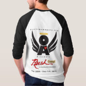 Mannen Basic 3/4 Sleeve Raglan T-Shirt White RushC (Achterkant)