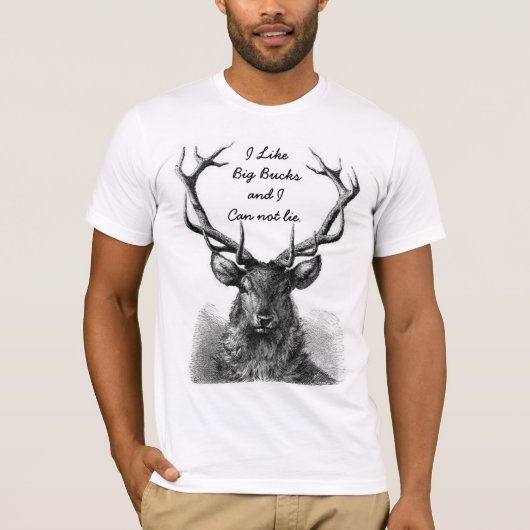 Mannen Basic Bella Canvas T-Shirt/Buck Head T-shirt (Voorkant)