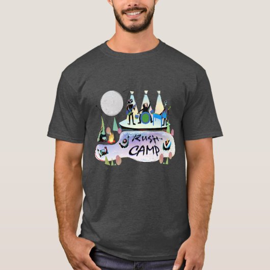 Mannen Basic Dark T-Shirt Charcoal Heather RushCam (Voorkant)