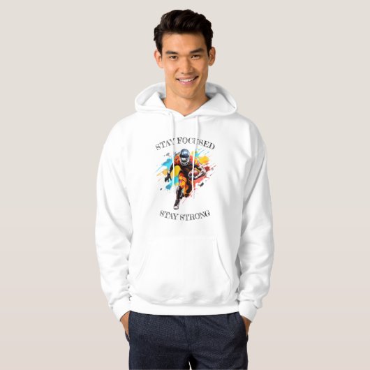 Mannen Basic Hooded Sweatshirt motivatie (Voorkant volledig)