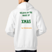 Mannen Basic Hooded WHITE XMAS Sweatshirt Beste ma (Achterkant)