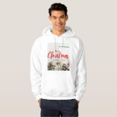 Mannen Basic Hooded wit xmas gepersonaliseerd Hoodie (Voorkant volledig)