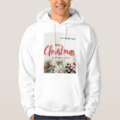 Mannen Basic Hooded wit xmas gepersonaliseerd Hoodie (Voorkant)