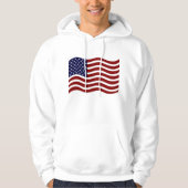 Mannen Basic Hoodie - Amerikaanse vlag (Voorkant)
