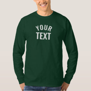 Mannen Basic lange mouw Deep Forest Groene Sjabloo T-shirt