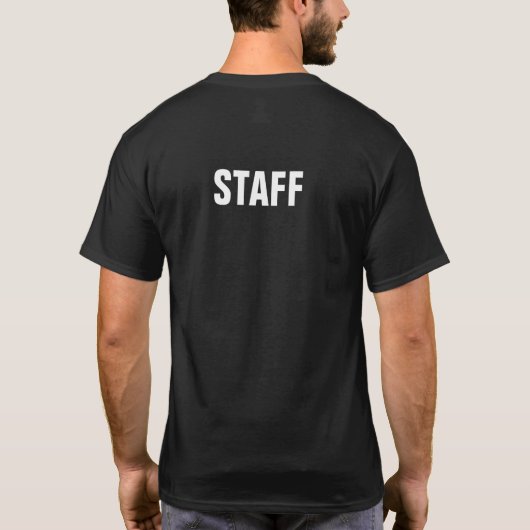 Mannen Basic Personeel Werkbulkoverhemden Sjabloon T-shirt (Achterkant)