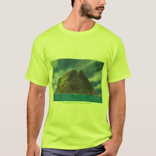 Mannen Basic Ringer T-shirt Wit-Groen (Voorkant)