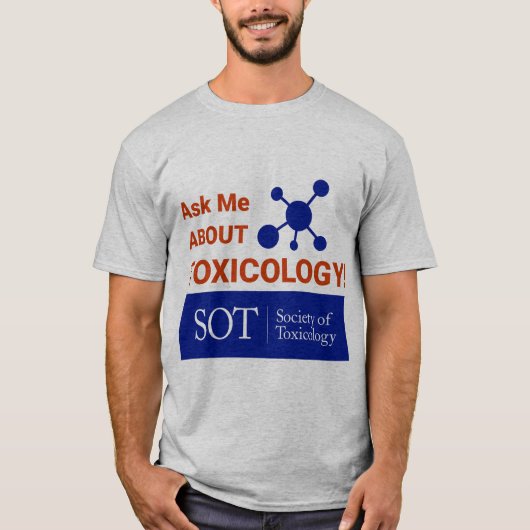 Mannen Basic Shirt - Vraag me over Tox (Molecule) (Voorkant)