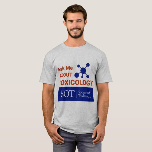 Mannen Basic Shirt - Vraag me over Tox (Molecule) (Voorkant volledig)