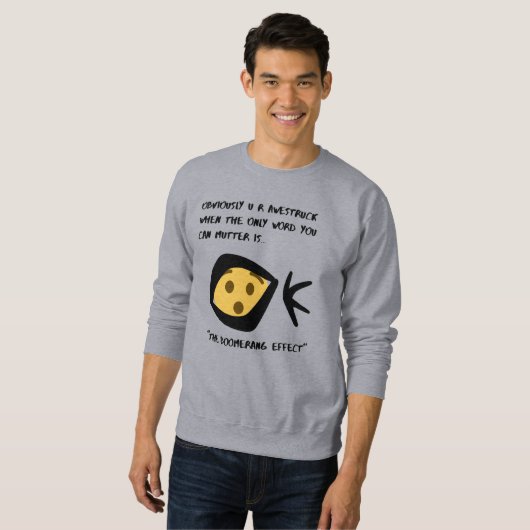 Mannen Basic Sweatshirt Boomeranged (Voorkant volledig)