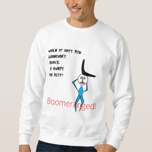 Mannen Basic Sweatshirt Boomeranged (Voorkant)