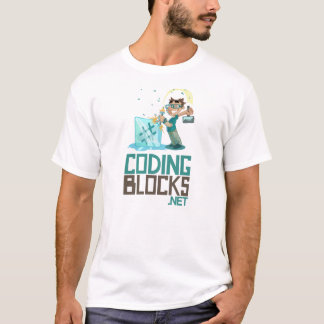 Mannen Basic T - Codeblokken Verticale Logo T-shirt