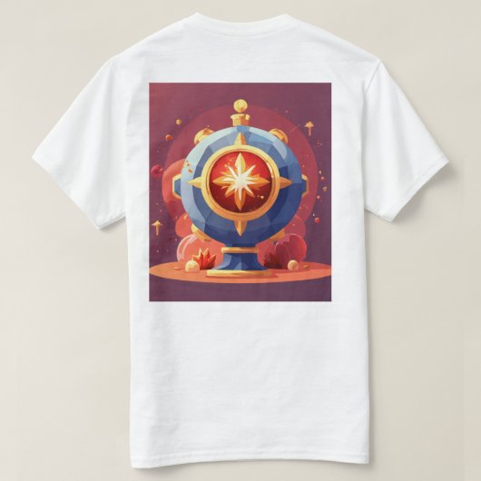 Mannen Basic T-Shirt (Design achterkant)