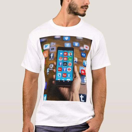 Mannen basic T-shirt (Voorkant)