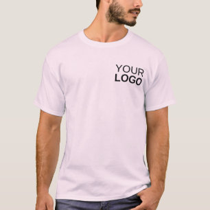 Mannen Basic T-Shirt - Bleek Roze