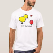 Mannen Basic T-shirt - Chicken Dig Kickball (Voorkant)