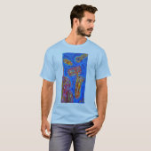 Mannen Basic T -Shirt -Cool Blue Jazz T-shirt (Voorkant volledig)
