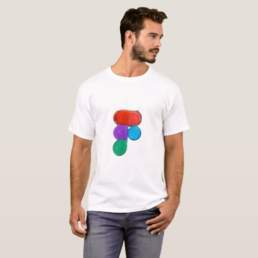 Mannen basic T-Shirt Figma design (Voorkant volledig)