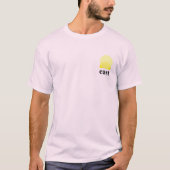 Mannen Basic T-Shirt in Bleek roze (Voorkant)