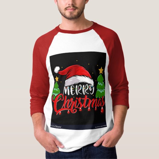 Mannen Basic T-Shirt KERSTDAG CLASSIC (Voorkant)