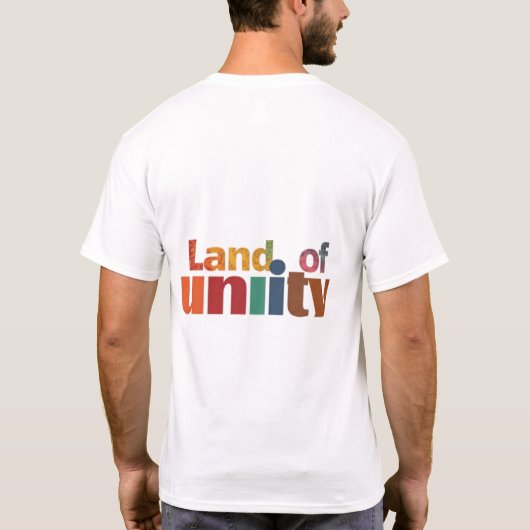 Mannen Basic T-Shirt"Land van Eenheid: Div vieren T-shirt (Achterkant)