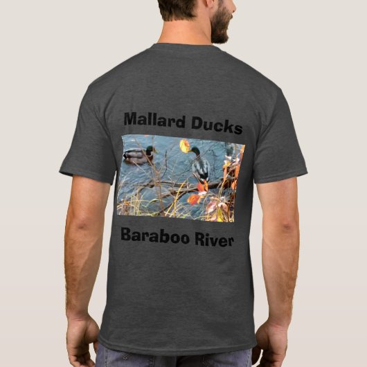 Mannen Basic T-Shirt, Mallard Ducks T-Shirt (Achterkant)