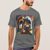 Mannen Basic T-Shirt met Colorblock (Voorkant)