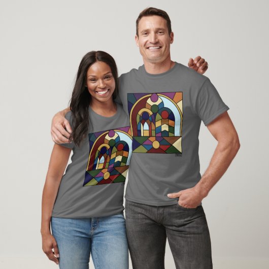 Mannen Basic T-Shirt met Colorblock (Unisex)